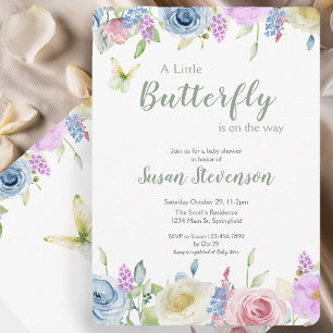 Butterfly Baby Shower Invitation Gender Neutral  