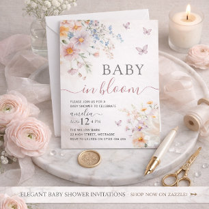 Butterfly Baby Shower Invitation Girl