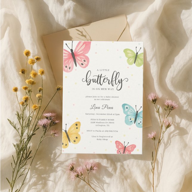 Butterfly Baby Shower Invitation Girl (Creator Uploaded)