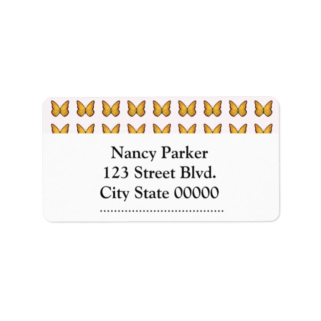 Butterfly Baby Shower Label (Front)