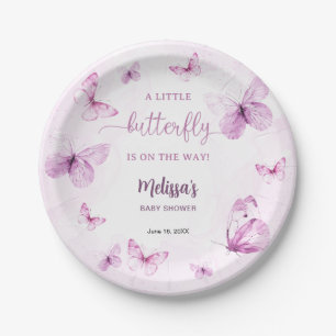 Butterfly Baby Shower Paper Plate