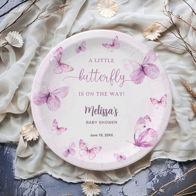 Butterfly Baby Shower Paper Plate (Creator Uploaded)