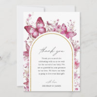 Butterfly Baby Shower Thank You Card