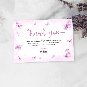 Butterfly Baby Shower Thank You Card