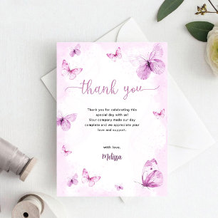 Butterfly Baby Shower Thank You Card