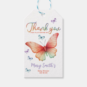 Butterfly Baby Shower Thank You Tags