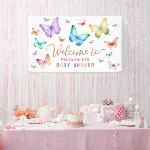 Butterfly Baby Shower Welcome Banner