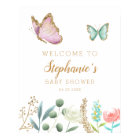 Butterfly Baby Shower Welcome Sign