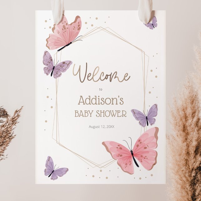 Butterfly Baby Shower Welcome Sign (Creator Uploaded)