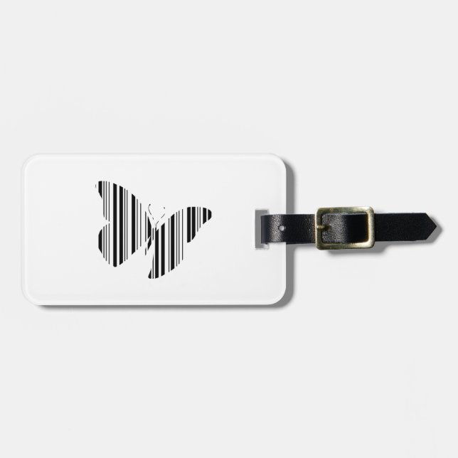 BUTTERFLY BAR CODE Butterflies Pattern Design Luggage Tag (Front Horizontal)