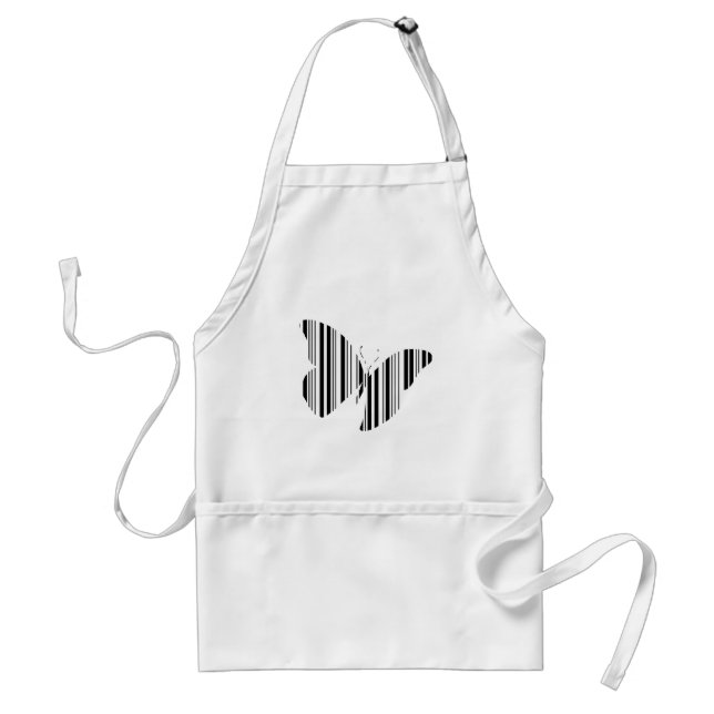 BUTTERFLY BAR CODE Butterflies Pattern Design Standard Apron (Front)