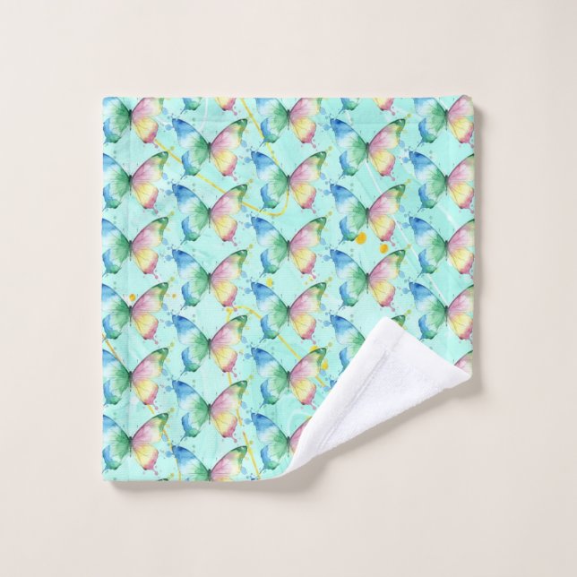 Butterfly Bath Towel Set (Wash Cloth)