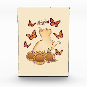 Butterfly Be Kind Sunflower Photo Block
