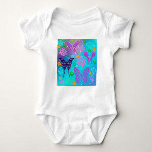 Butterfly Beautiful Aloha Hawaiian Blossom Wedding Baby Bodysuit