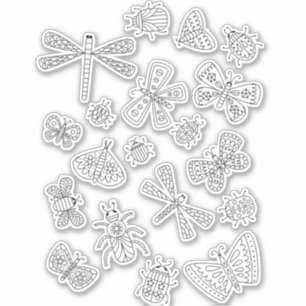 Butterfly Bee Bug and Beetle Insect Sticker