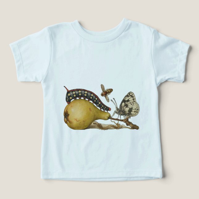 Butterfly Bee Fruit Insect Illustration (Design Front)