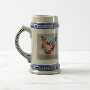 Butterfly beer stein