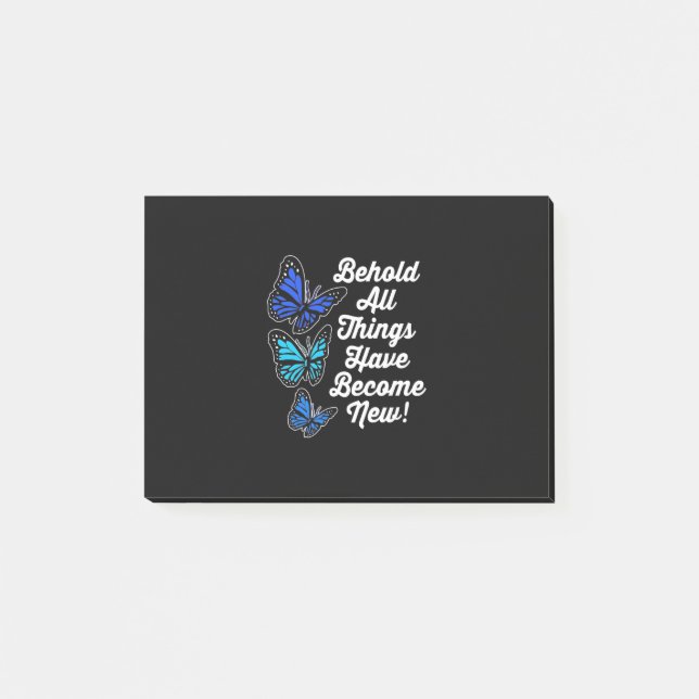 Butterfly Behold All Things Post-it Notes (Front)