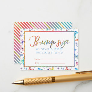 Butterfly Belly Bump Guess Game Cards