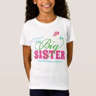 Butterfly Big Sister Personalised Girls' Tee Shirt