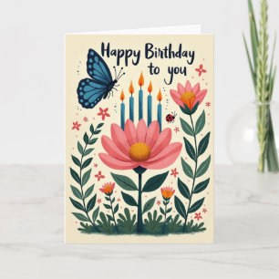 Butterfly Birthday Art Card