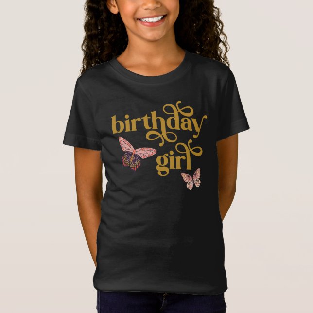 Butterfly Birthday Girl Shirt (Front)