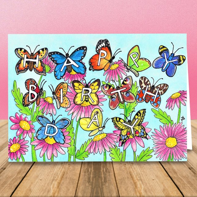 Butterfly Birthday greeting Card (Creator Uploaded)