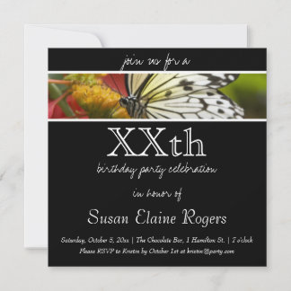 Butterfly Birthday Invitation