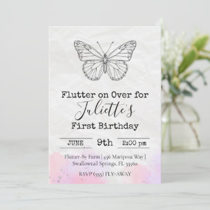 Butterfly Birthday Invitation