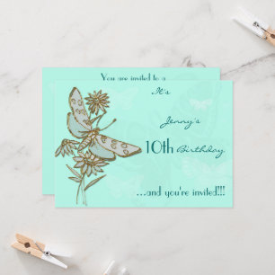 Butterfly Birthday Invitation Card