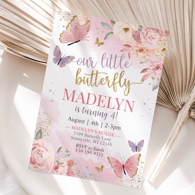 Butterfly Birthday Invitation for Girl (Butterfly Birthday Invitation for Girl)