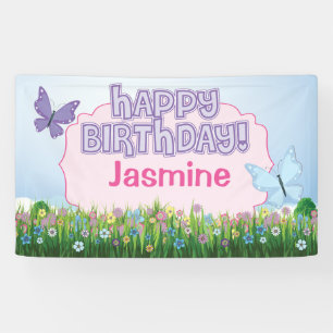 Butterfly Birthday Party Banner