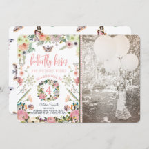 Butterfly Birthday Party Invitations for a Girl