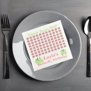 Butterfly Birthday Party Napkin