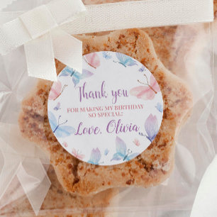 Butterfly Birthday Sticker Labels