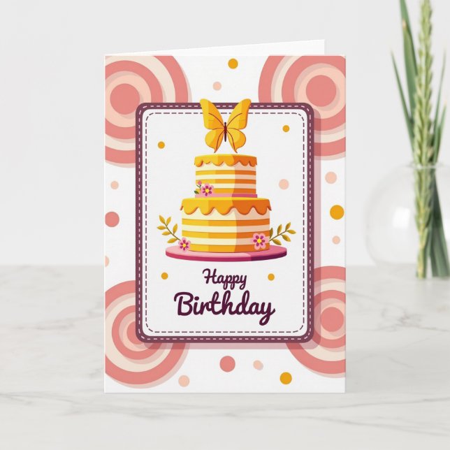 Butterfly Birthday Treat Card (Front)