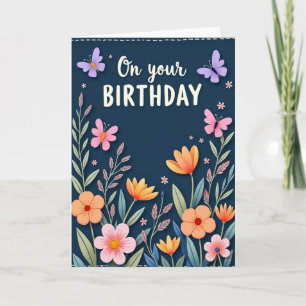 Butterfly Birthday Wishes Card
