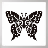 Butterfly Black and White