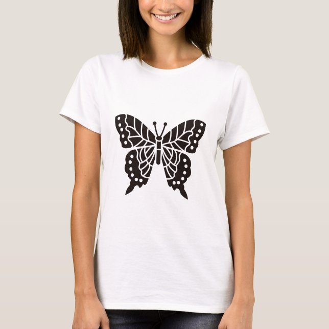Butterfly Black and White T-Shirt (Front)