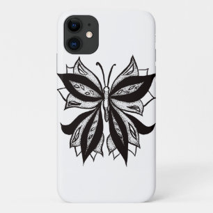 Butterfly Black And White Tribal Tattoo Case-Mate iPhone Case
