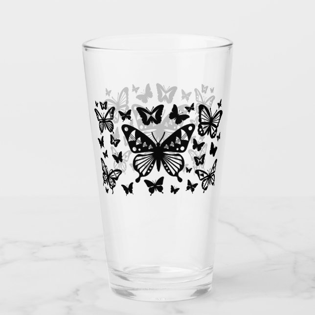 Butterfly Blessing in Black Glass (Front)