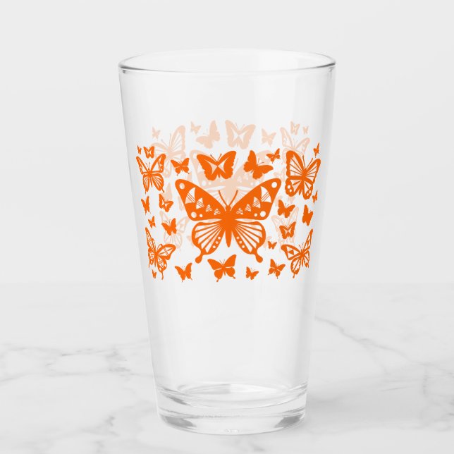 Butterfly Blessing in Orange Glass (Front)