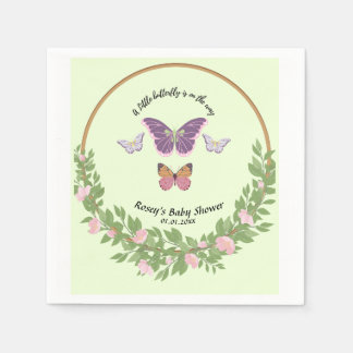Butterfly Bliss: Baby Shower Napkin