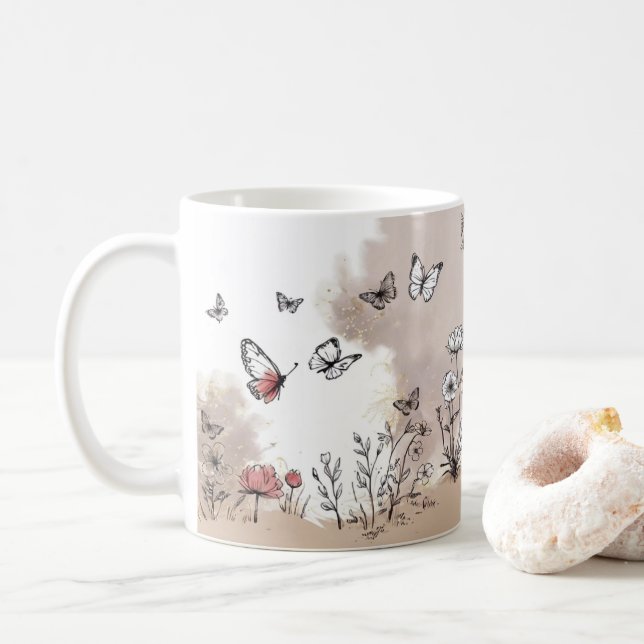 Butterfly Bliss Coffee Mug (With Donut)