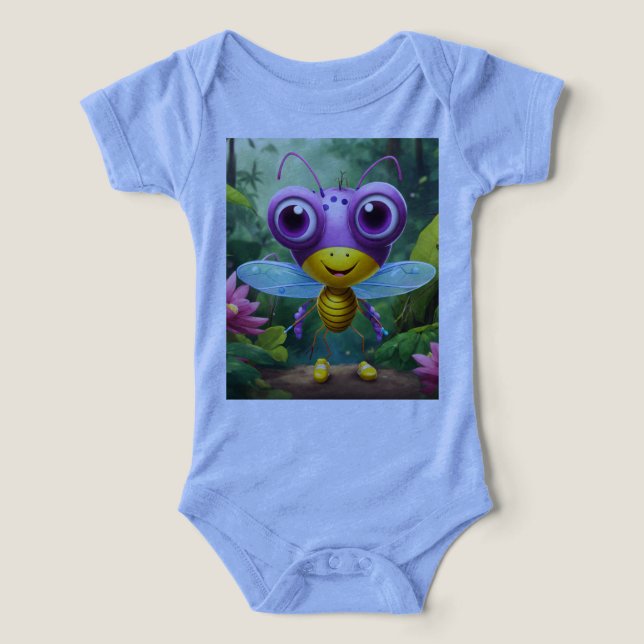 Butterfly Bliss: Playful Baby Tees (Design Front)