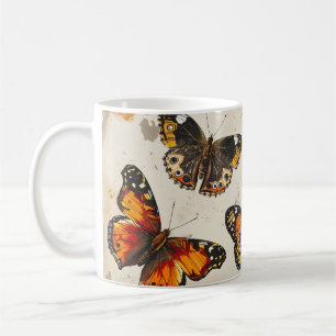 Butterfly Bliss: Vintage Coffee Mug