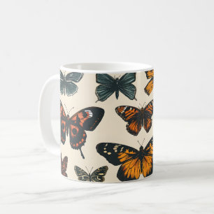 Butterfly Bliss: Vintage Coffee Mug