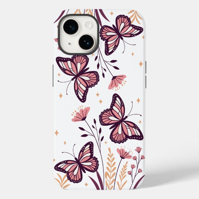 🌸 Butterfly Bloom Aesthetic – Dreamy Holographic  Case-Mate iPhone Case (Back)
