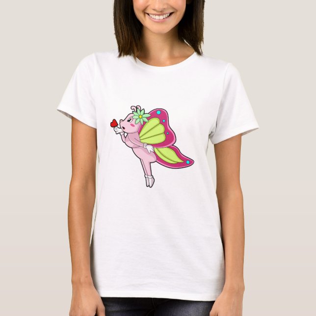 Butterfly Blossom Heart T-Shirt (Front)