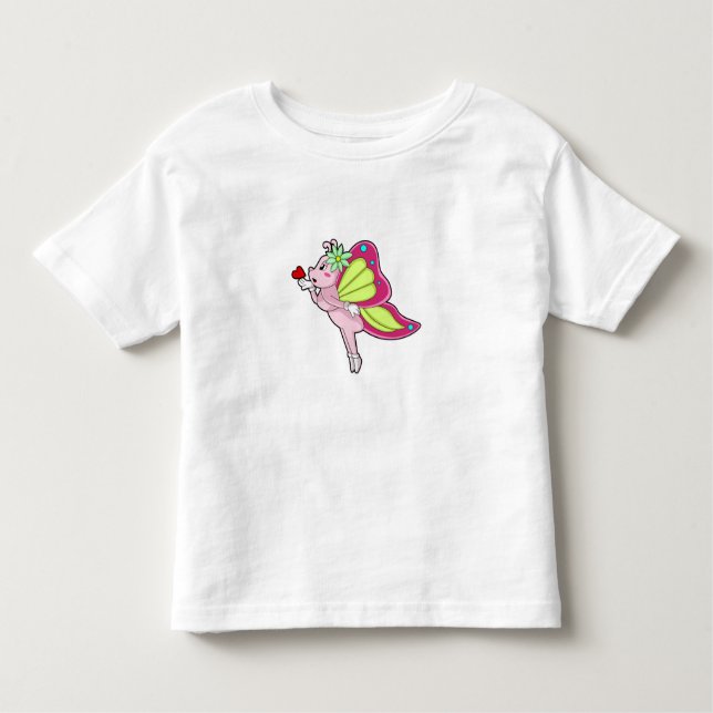 Butterfly Blossom Heart Toddler T-Shirt (Front)